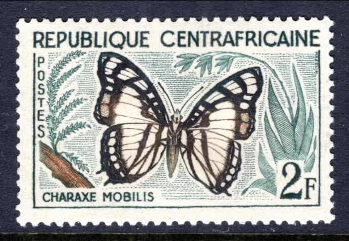 Central African Republic 6 Butterfly MNH VF