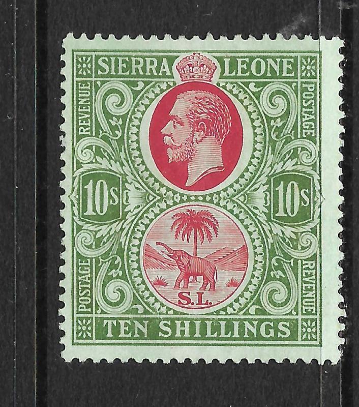 SIERRA LEONE  1912-21   10/-   KGV   MLH     SG 127a