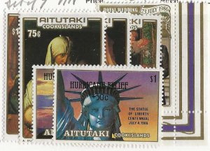 Aitutaki  Sc #B44-B50  set of 7 NH VF