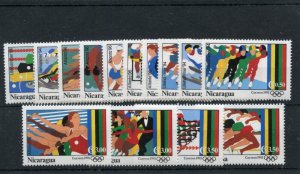 NICARAGUA SCOTT #1963/76 LILLIHAMMER OLYMPICS SET MINT NH