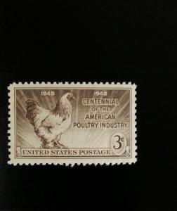 1948 3c American Poultry Industry, 100th Anniversary Scott 968 Mint F/VF NH