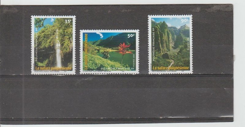 French Polynesia  Scott#  794-796  MNH  (2001 Landscapes)