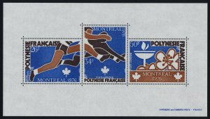 French Polynesia C136a MNH Olympic Games, Runner, Flowers