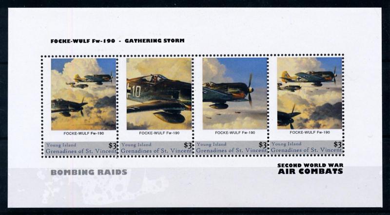 [76567] Young Isl. St. Vincent 2011 World War II Bombing Raids Sheet MNH