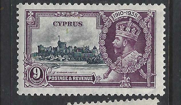 CYPRUS   (PP2903B)     KGV SILVER JUBILEE  SG  147   MOG