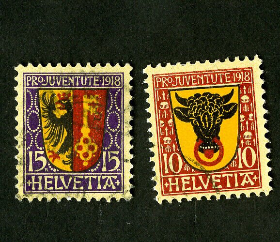 Switzerland Stamps # B10-11 VF Used Catalog Value $54.50