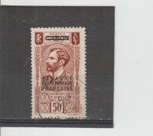 French Equatorial Africa  Scott#  7  Used  (1936 Overprinted)