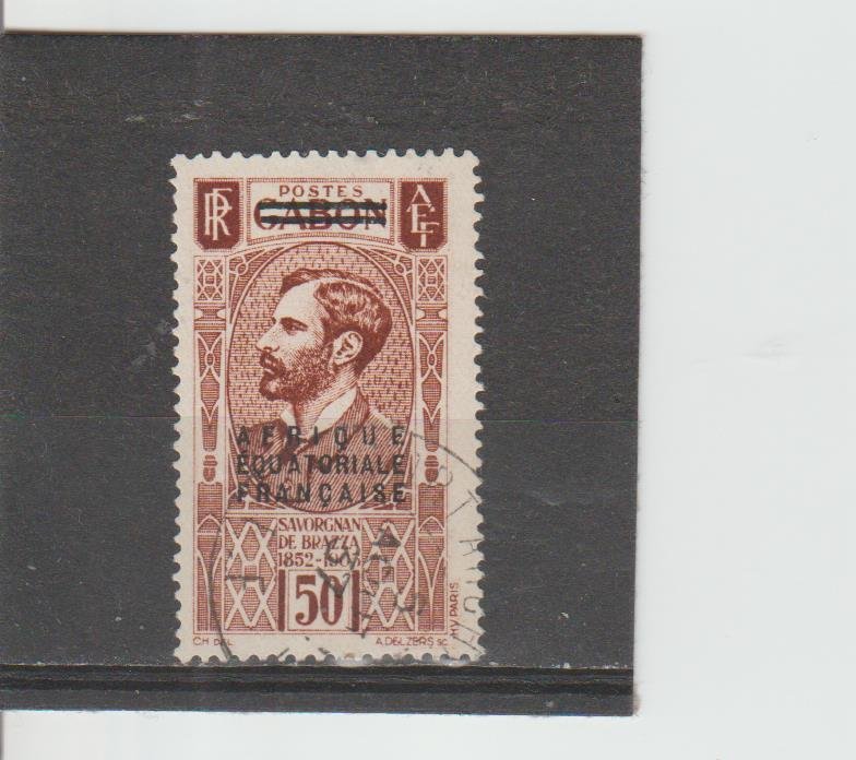 French Equatorial Africa  Scott#  7  Used  (1936 Overprinted)