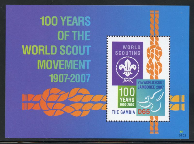 Gambia 3055 MNH 100th. Year Scout World Jamboree Souvenir Sheet 2007