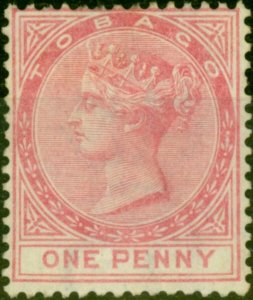 Tobago 1879 1d Rose SG1 Fine Unused Stamp