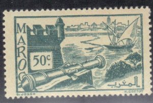 FRENCH MOROCCO SCOTT #159A, MH, 50c 1940