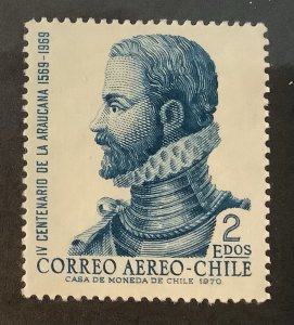 Chile 1972 Scott C313 used  - 2e, 	Alonso de Ercilla y Zuniga,  author