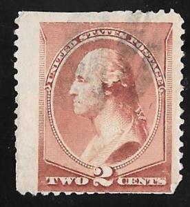 210 2 cents Washington, Red Brown Stamp used F-VF