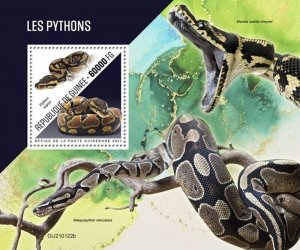 Guinea - 2021 Royal Python Snakes - Stamp Souvenir Sheet - GU210122b