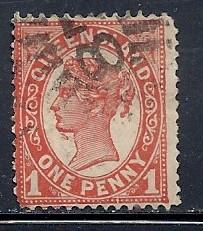 Queensland # 109 Queen Victoria (U)  CV $0.90