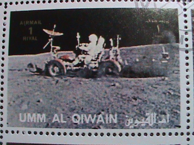 UMM AL QIWAIN STAMP -SPACE AND FIRST MAN ON THE MOON- COMPLETE LARGE CTO SHEET