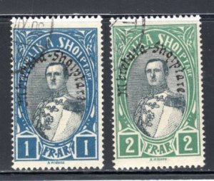 Albania #234-235 F/VF,  Used, CV $6.50    ...   0100037