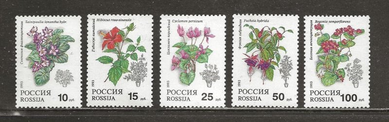 Russia Scott catalog # 6133-6137 Mint NH