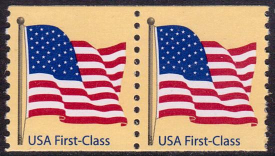 Scott 4131   (41¢) Flag Non-Denominational Coil Pair, MNH