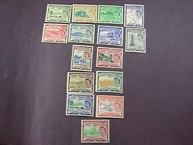 ST. KITTS-NEVIS # 120-134-MINT/HINGED-COMPLETE SET----QEII----1954-57