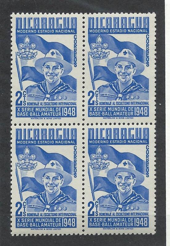 NICARAGUA SC# 718 F-VF MNH 1949 BK/4