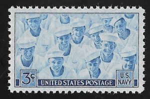 935 3 cents Navy in World War 2 Stamp mint  OG NH EGRADED VF-XF 85