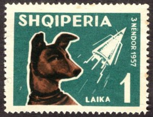 1962, Albania, Space Dog Laika, MNG, Sc 622
