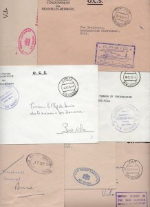 NEW HEBRIDES UK OHMS 1970s COLLECTION OF SIX OFFICIAL COVERS VARIOUS MARKING &