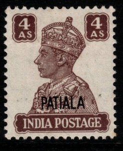 INDIA-PATIALA SG112 1944 4a BROWN MTD MINT