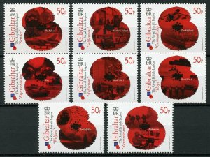 Gibraltar Military Stamps 2011 MNH WWII WW2 WWI WW1 Royal British Legion 8v Set