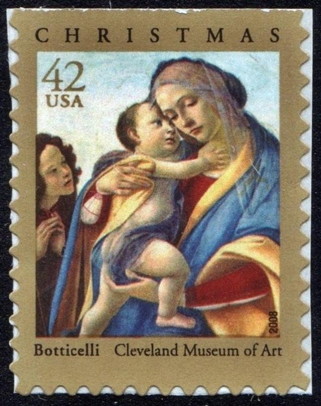 SC#4359 42¢ Madonna and Child Booklet Single (2008) SA