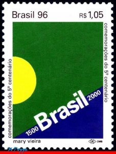 2576 BRAZIL 1996 DISCOVERY OF BRAZIL, HISTORY, FLAG, MI# 2693 RHM C-1991, MNH