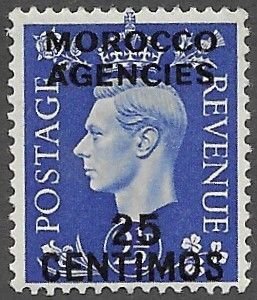 Great Britain Offices in Morocco # 86 George VI  25c (1) VLH Unused