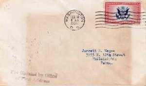 USA 1936 Cover Sc CE2 16c Air Mail Special Delivery Washington DC