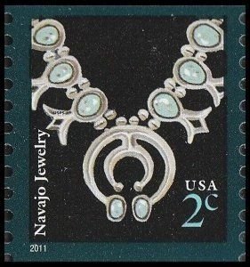 SCOTT  3758b  NAVAJO NECKLACE  2¢  COIL SINGLE  MNH  SHERWOOD STAMP