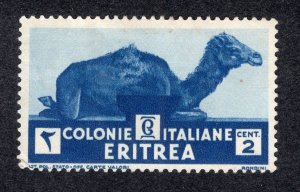 Eritrea 1934 2c deep blue Camel, Scott 158 MNG, value = $2.40