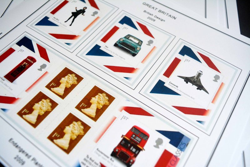 COLOR PRINTED GREAT BRITAIN 2000-2010 STAMP ALBUM PAGES (140 illustrated pages)