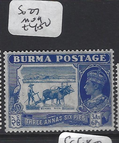 BURMA (P0304B)    KGVI  3A 6P  COW     SG 27    MOG