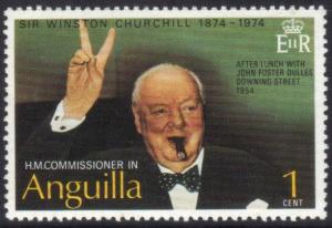 ANGUILLA  SCOTT# 193 **MNH** 1c  1974   CHURCHILL