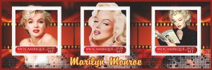 Stamps. Marilyn Monroe 2020 year 1+1 sheets perforated Mozambique