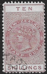 New Zealand AR-12    1882   ten shillings  fine used