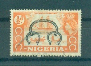 Nigeria sc# 80 (6) used cat value $.25
