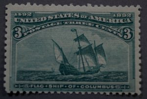 United States #232 Three Cent Columbian MNH