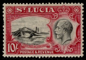 ST. LUCIA GV SG124, 10s black & carmine, M MINT. Cat £65.