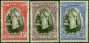 Tonga 1938 Set of 3 SG71-73 Fine MM