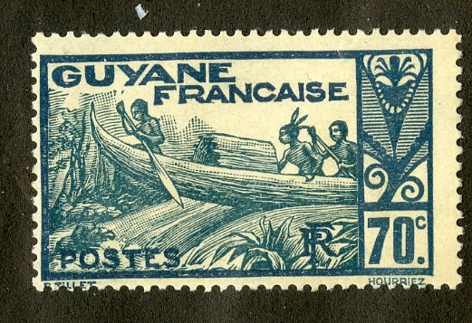 FRENCH GUIANA 128 MH  SCV $1.30 BIN .75 BOAT