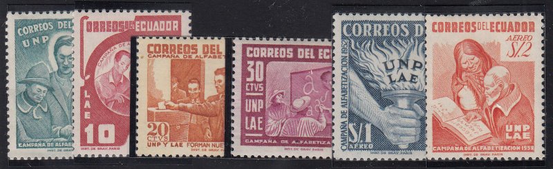 Ecuador - 1953 - SC 571-74,C240-41 - NH - 2 complete sets