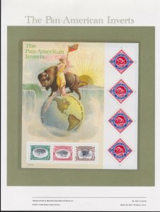 US # 625 1c-80c Pan-American Inverts 3505 USPS Commemorative Stamp Panel