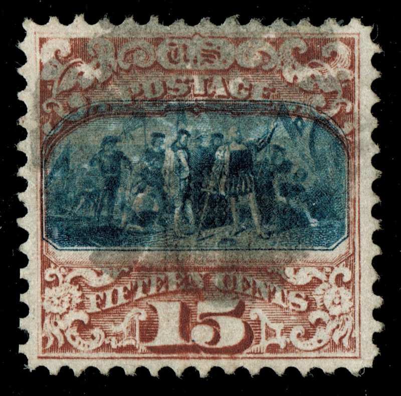 [0913] 1869 Scott#119 used 15¢ brown & blue cv :$190