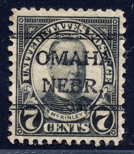 Omaha NE, 639-41 Bureau Precancel, 7¢ McKinley